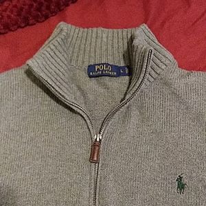 Mens Polo 1/4 zip sweater